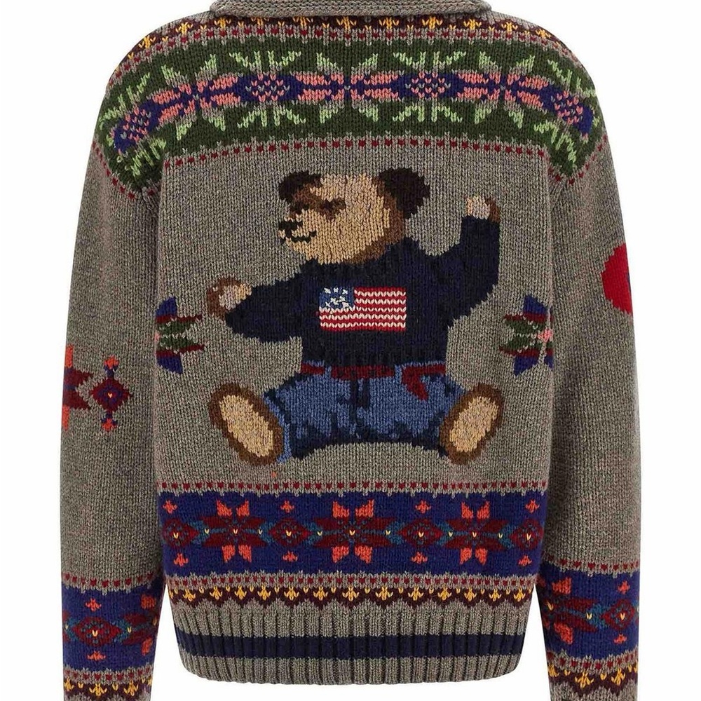 Polo Bear Wool Zip Cardigan - Picture 2 of 9